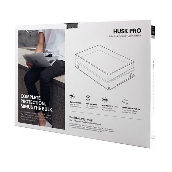 Чехол Uniq HUSK Pro Claro (MP13(2020)-HSKPCGRY) для MacBook Pro 13&#39;&#39; (2020), серый