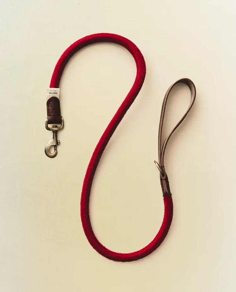 ZARA HOME ПОВОДОК ДЛЯ СОБАК ИЗ КОЖИ И ВЕРЕВКИ, КРАСНЫЙ