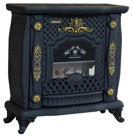 Газовый камин BEHKARAN  MT 383 Черный глянец  (120м2)