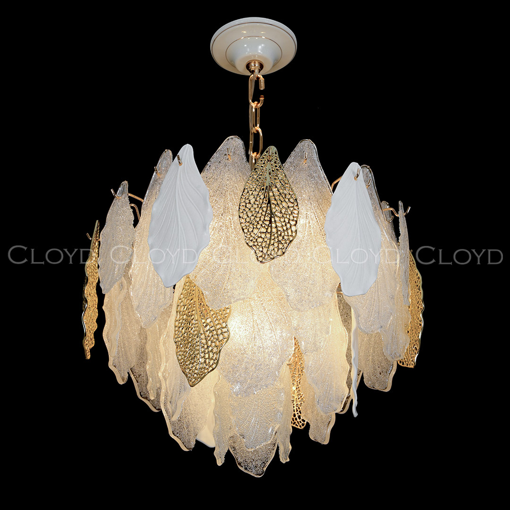 Люстра Cloyd SENEGAL-A C8 / Ø49 см - с золотыми листьями - золото (арт.11177)