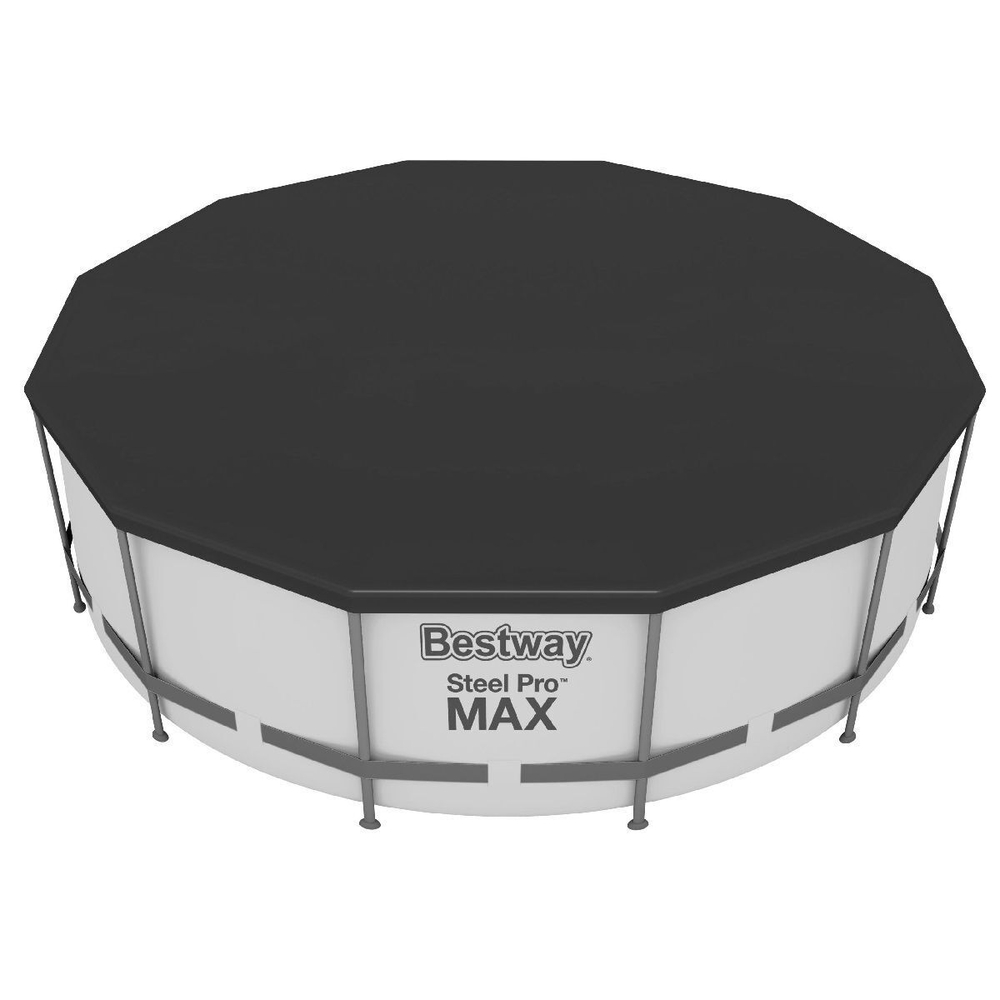 Каркасный круглый бассейн Bestway Steel Pro 56420 (366х122 см) с картриджным фильтром, тентом и лестницей
