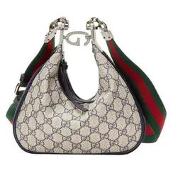 Маленькая женская сумка через плечо Gucci Attache бежевый