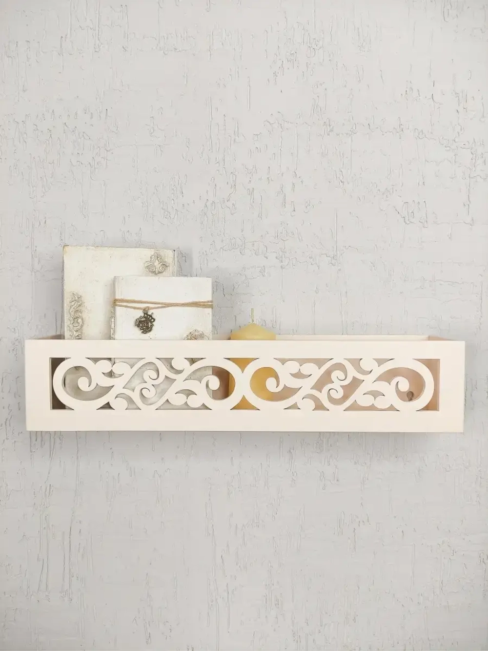 Полка настенная навесная 49*10*10 см