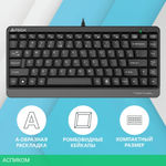 Клавиатура A4Tech Fstyler черный/серый (FKS11)