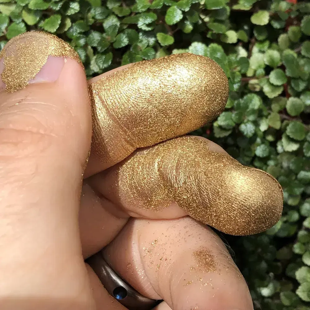 Бронзовая пудра БПК 100 гр, пигмент бронзовый 80-60 микронов (металлическая пудра) для краски и декора, крупная