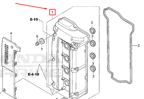 12310-ZY6-010ZA COVER, CYLINDER HEAD (NH8 - DARK GRAY)