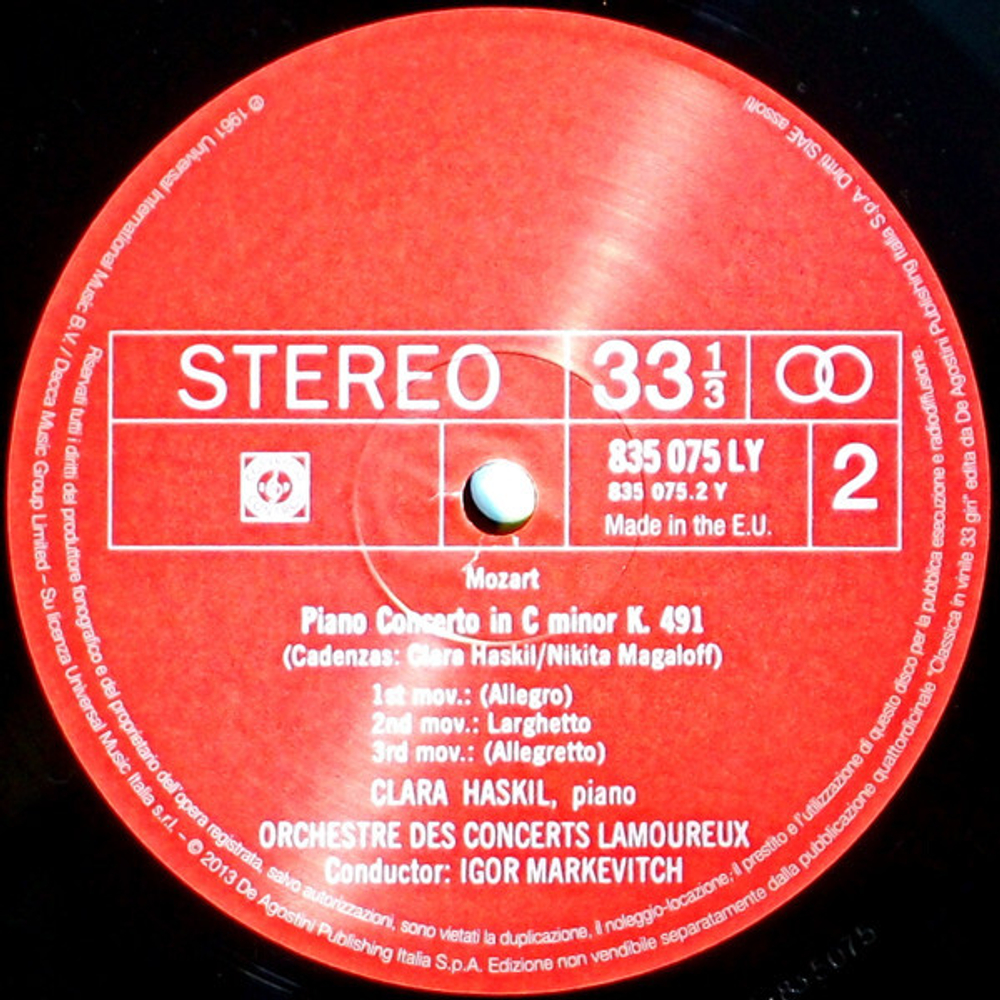 Clara Haskil, Orchestre Des Concerts Lamoureux, Igor Markevitch /Mozart: Klavierkonzert D-Moll KV 466, Klavierkonzert C-Moll KV 491  (LP)