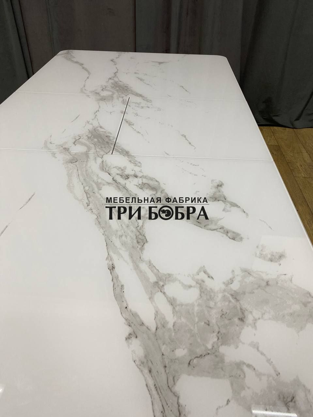 Кухонный раздвижной стол "Леон" итальянский мрамор