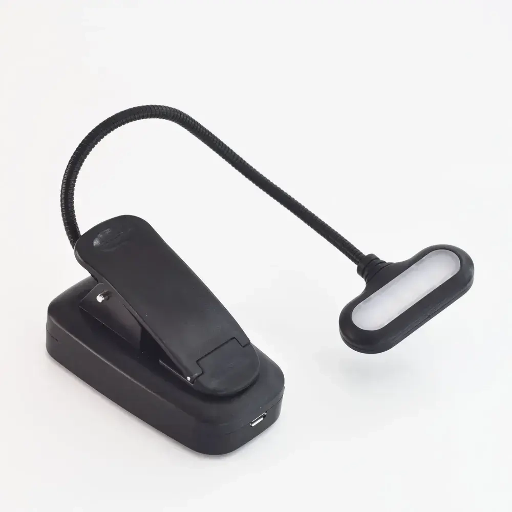 Лампа для чтения на прищепке, фонарик для чтения книги, светильник настольный для школьника