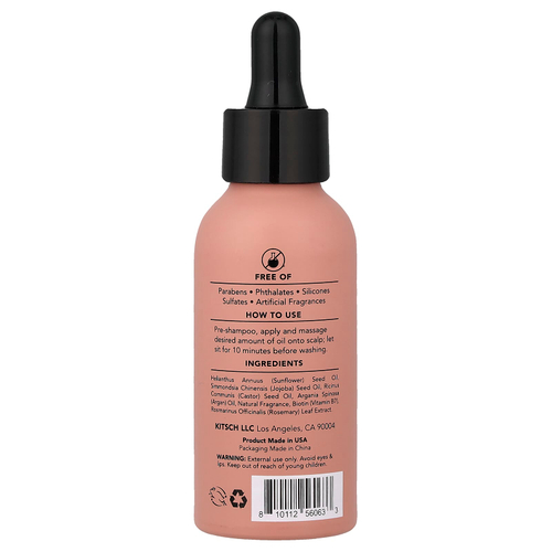 Kitsch, укрепляющее масло для волос и кожи головы, розмарин и биотин, 60 мл (2 унции)