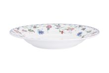 Фарфоровая суповая тарелка AL-1009B-E11, 21 см, белый/декор