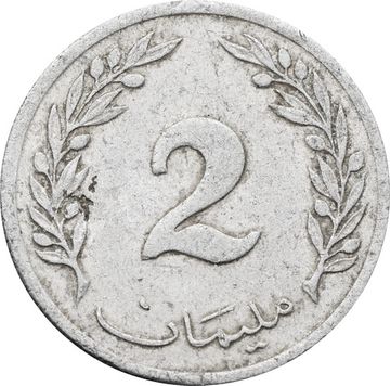 2 миллима 1960 Тунис