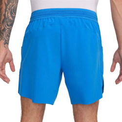 Мужские теннисные шорты Nike Dri-Fit Rafa Short - light photo blue/light lemon twist/white