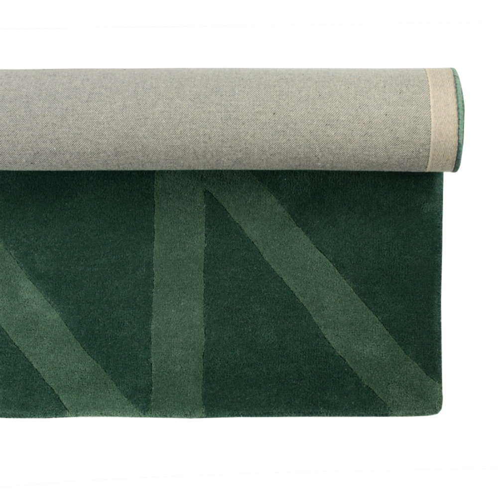 Ковер шерстяной ручной работы geometric dance зеленого цвета, 200х280 см