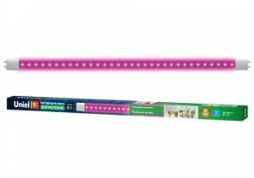 Лампа светодиодная LED-T8-9W/SPSB/G13/CL PLP30WH (для рассады и цветения) UNIEL