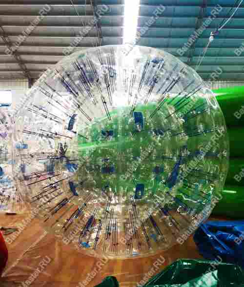 Зорб ПВХ"Капля", с цветными стропами, диаметр 2,8 м