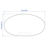 Пуф - IKEA SANDARED/САНДАРЕД/САНДАРЭД ИКЕА, 41х56 см, серый