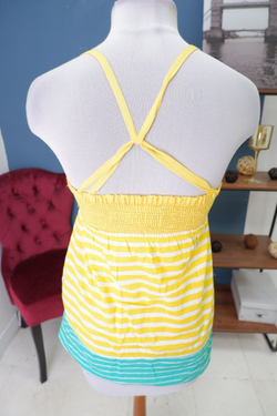 Майка Bershka желтая в полоску 36 размер