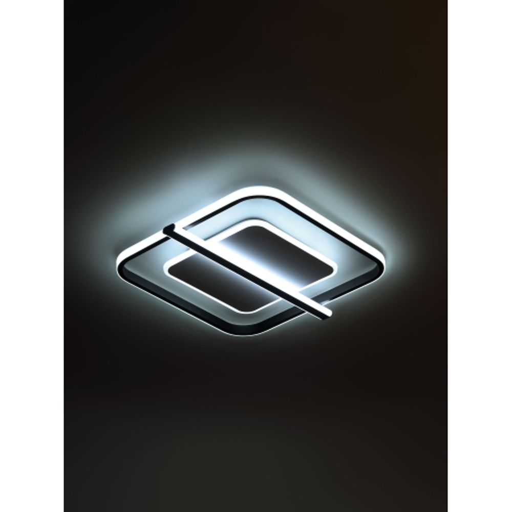 Светильник потолочный светодиодный ЭРА Модерн Franco CLL-1-107W 3K-6K RC BK с ДУ черный | Светильники SPB-6 с ДУ