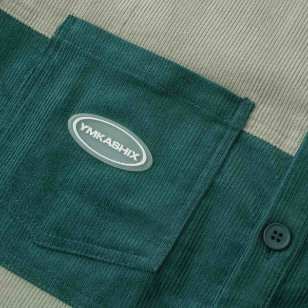 Рубашка Velvet Button темно-песочный / изумрудный - фото 5