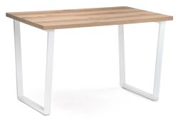 Стол Лота Лофт 120х74х75 25 мм дуб делано светлый / матовый белый
