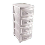 Комод "Дельфин" 4 секции, белый РП-411