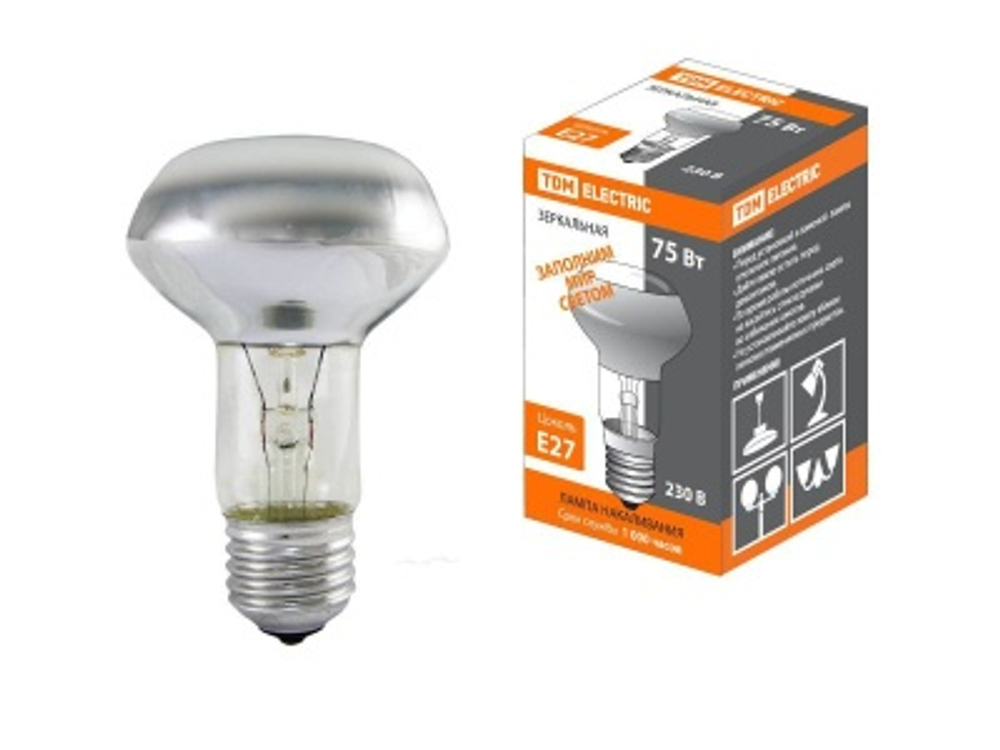 Лампа зеркальная R63 75Вт 230В Е27 TDM