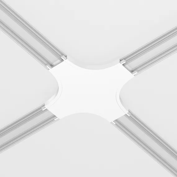 Коннектор питания X-образный Radity белый Technical tra084cx-11w