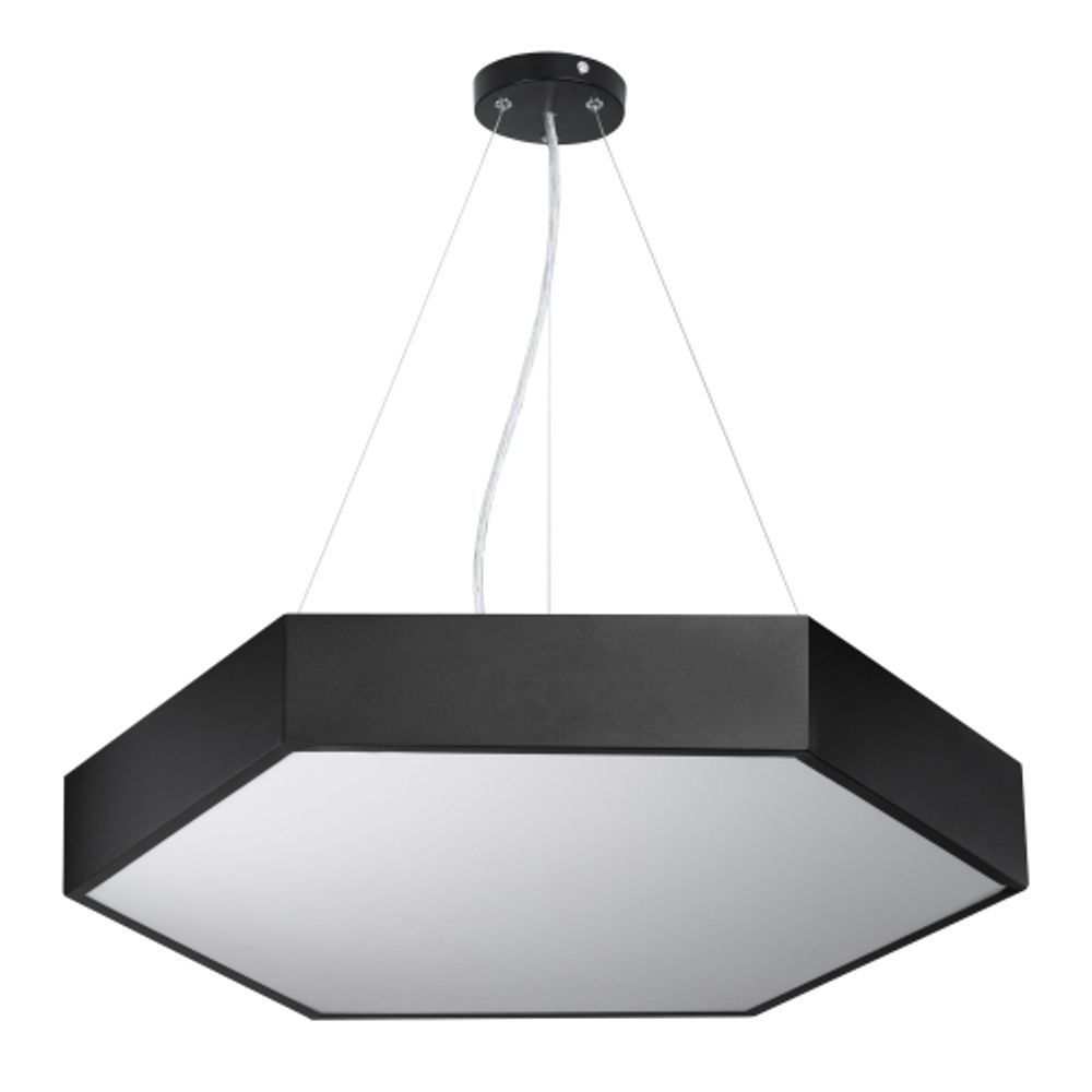 Светильник LED ЭРА Geometria SPO-122-B-40K-066 Hexagon 66Вт 4000К 5300Лм IP40 800*800*80 черный подвесной | Декоративные светильники Geometria