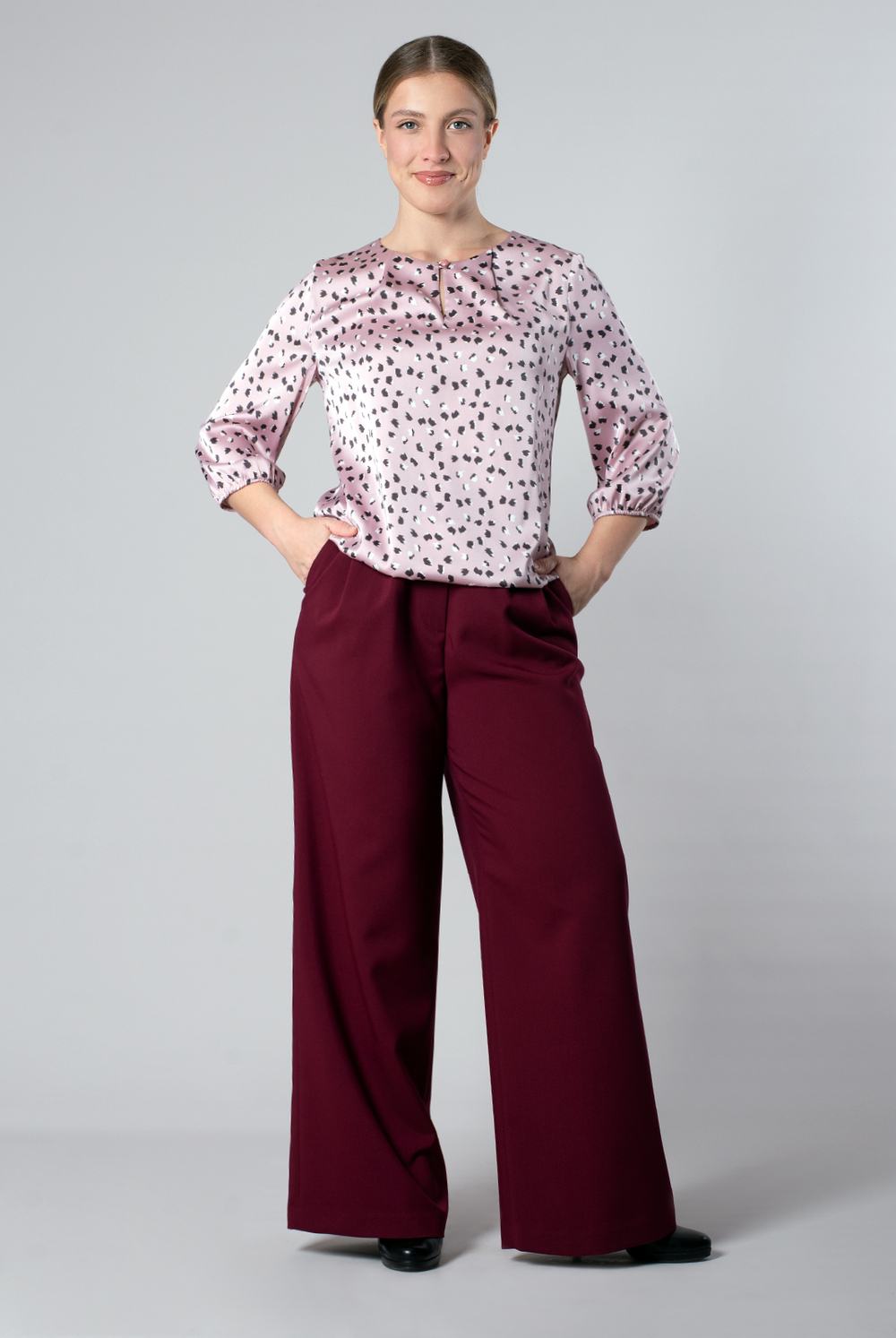 Блузка женская 3297ЛП, Принт #110Пра093297ЛП