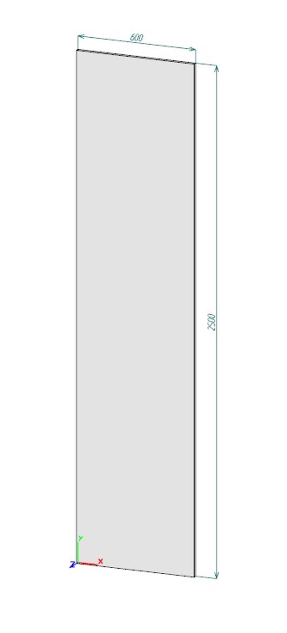 Накладная боковина 250x60 см (Белая)