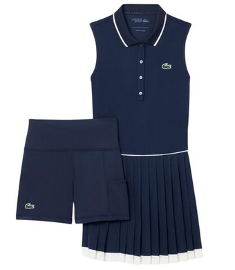 Теннисное платье Lacoste Ultra Dry Tennis Heritage - blue navy/white