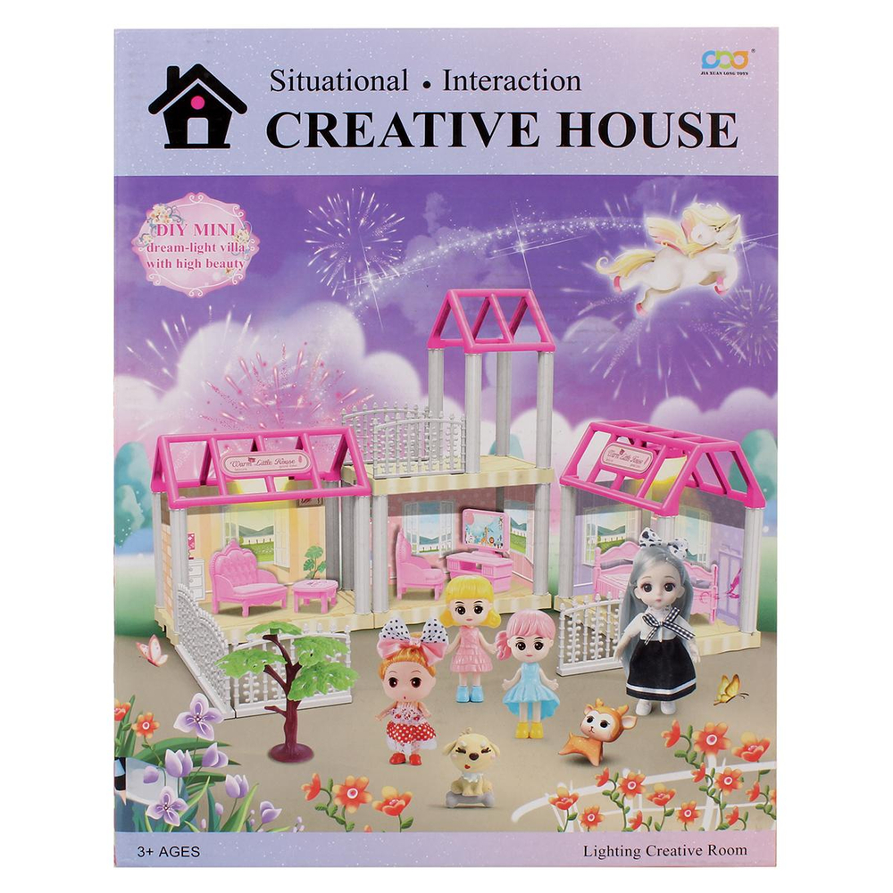 Дом для куклы с фигуркой и аксессуарами, коробка 666-7S-2