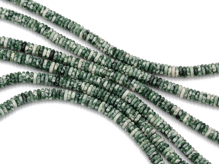 Нить бусин из мохового агата 6мм, рондель