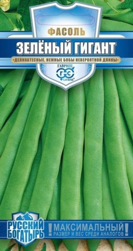 Фасоль Зеленый Гигант Русский богатырь Гавриш