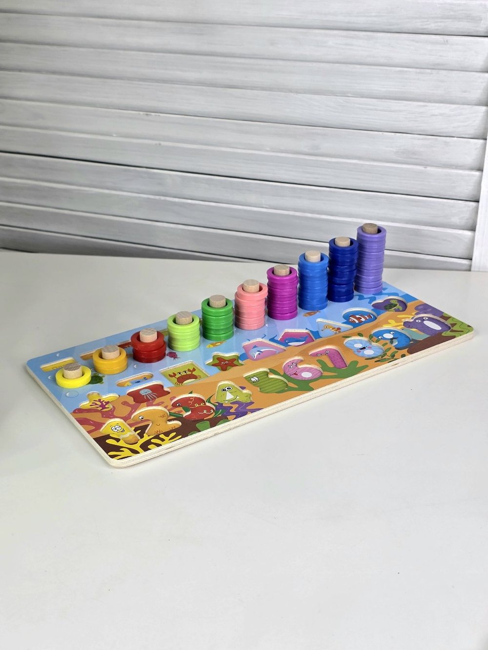 Игровой развивающий набор сортер 6в1 деревянный (201515983)