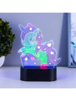 Светильник сенсорный «Единорожек» LED USB (90 см) от батарее