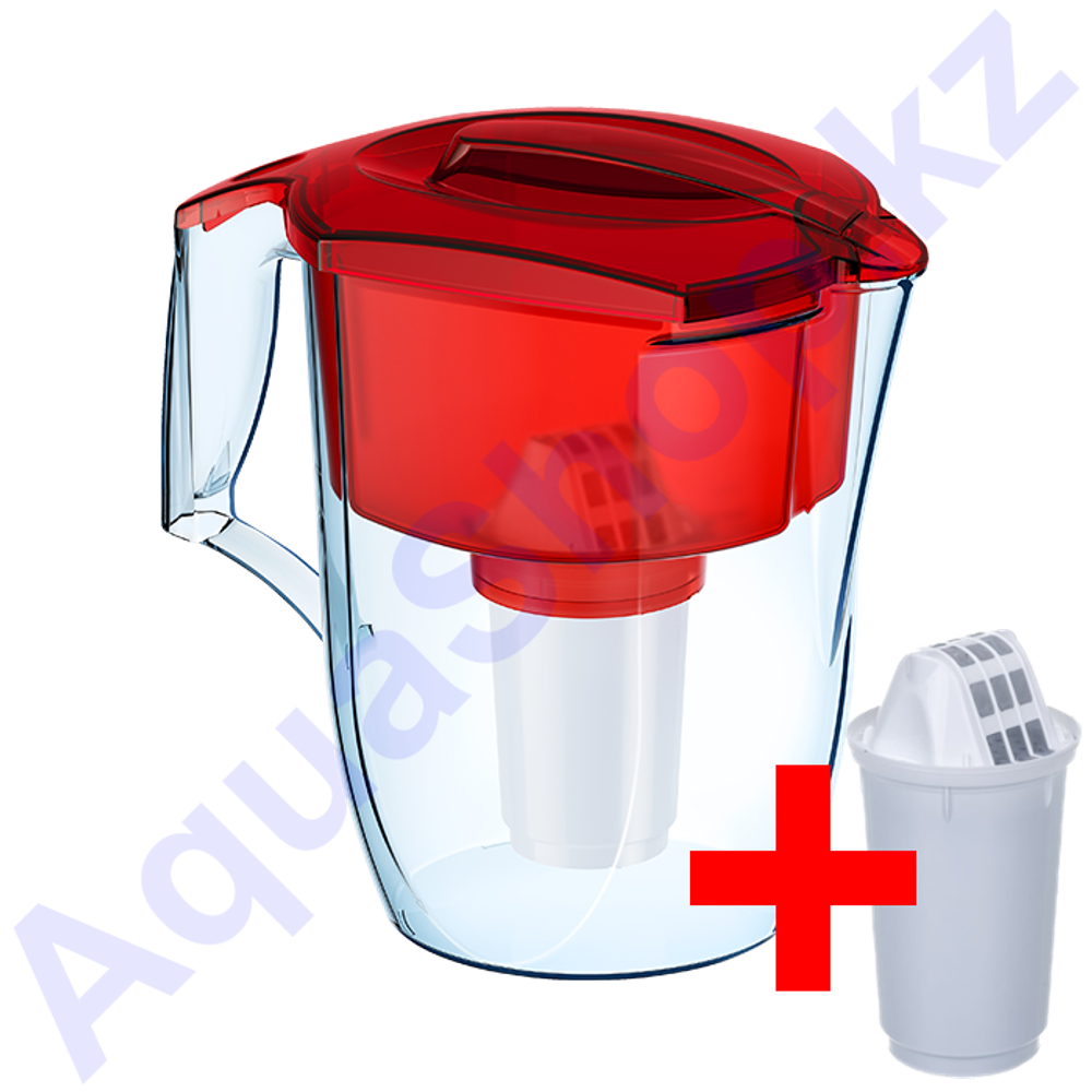 Кувшин Аквафор Гарри с дополнительным модулем красный