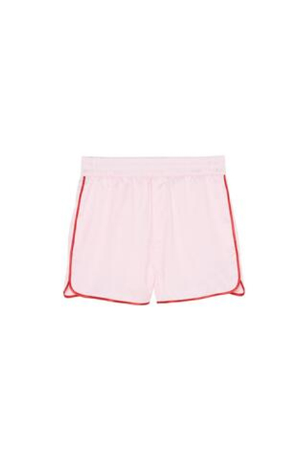 ZARA X BENITO ANTONIO КОНТРАСТНЫЕ АТЛАСНЫЕ ШОРТЫ, РОЗОВЫЙ