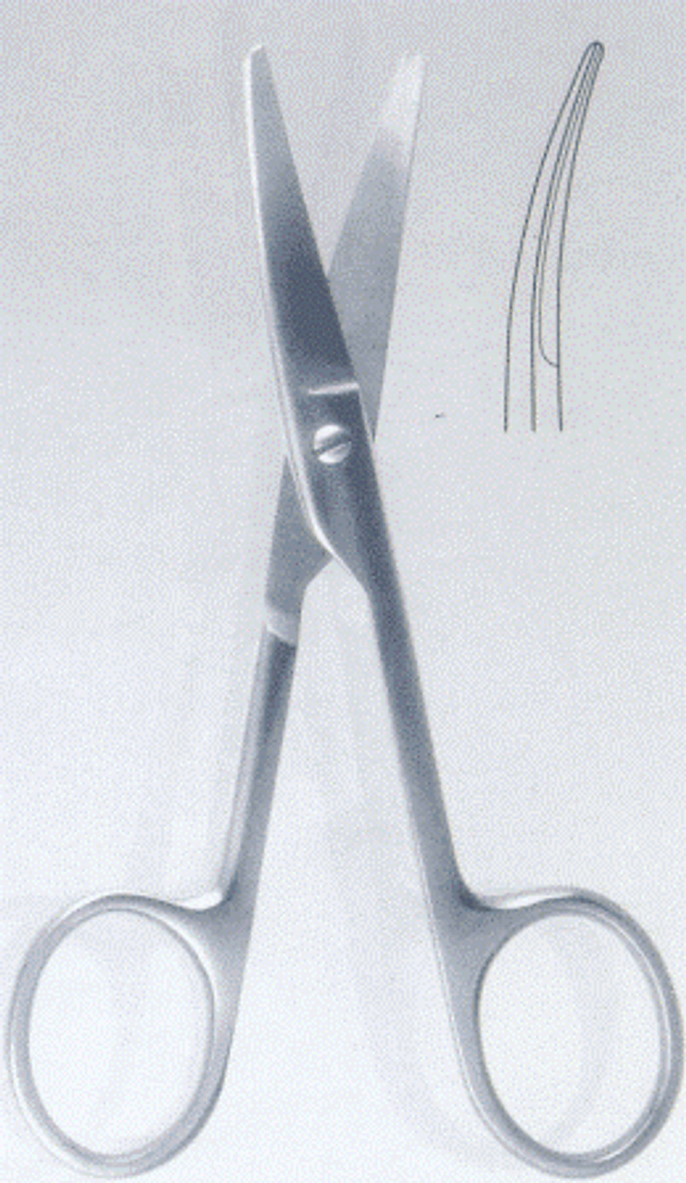 ВР- Н-234 Ножницы тупоконечные вертикальноизогнутые, 140 мм