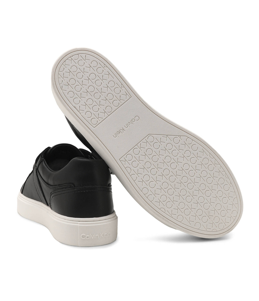 Кожаные кроссовки Calvin Klein - черный(HM0HM01381)
