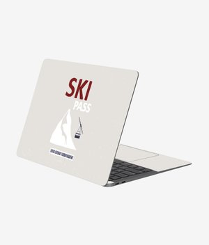 Виниловая наклейка SKI PASS для MacBook