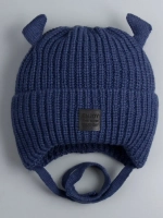 Шапка вязаная с ушками для детей