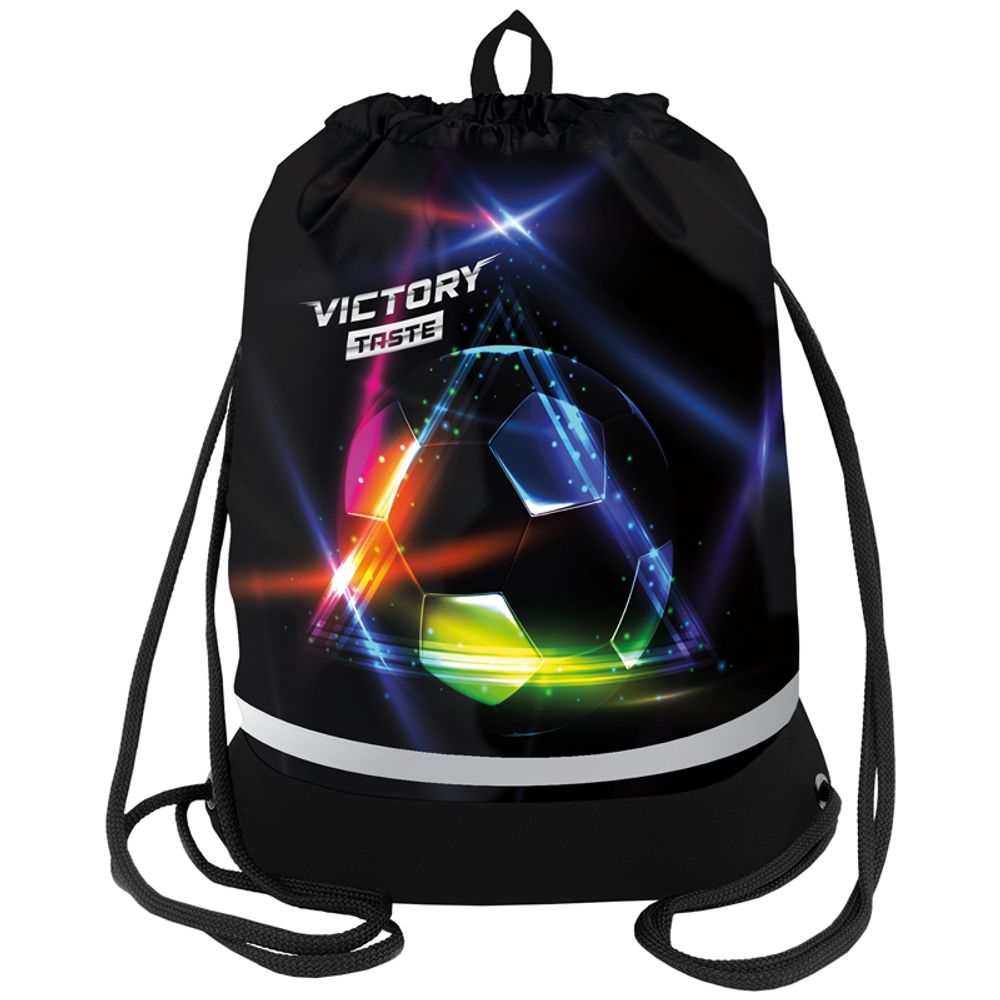 Мешок для обуви 1 отделение Berlingo "Victory taste", 510*400мм, расшир. дно, светоотражающая лента, карман на молнии