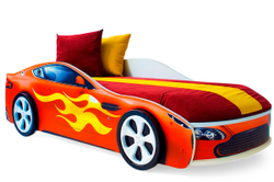 Кровать с матрасом Бельмарко Бондмобиль красный