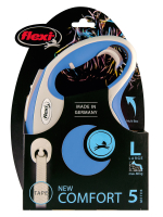 Поводок-рулетка Flexi New Comfort L. Лента 5 м. для собак до 60 кг. Синий