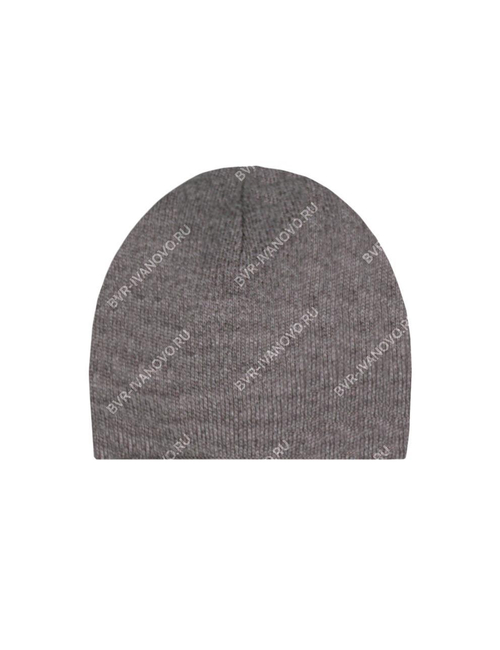 Шапка вязаная 2-х нитка без отворота (серый)