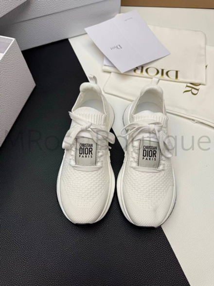 Женские кроссовки Dior Run белого цвета с логотипом