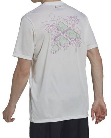 Мужская теннисная футболка Adidas Padel T-Shirt - white