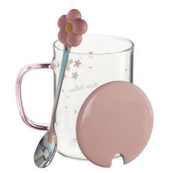 GAEM Кружка с крышкой и ложкой, 500 мл, L12 W8 H11 см, 4в.